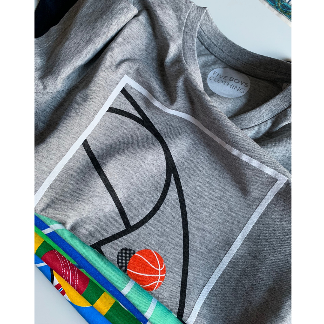 Basketball T-shirt // Grey Marl