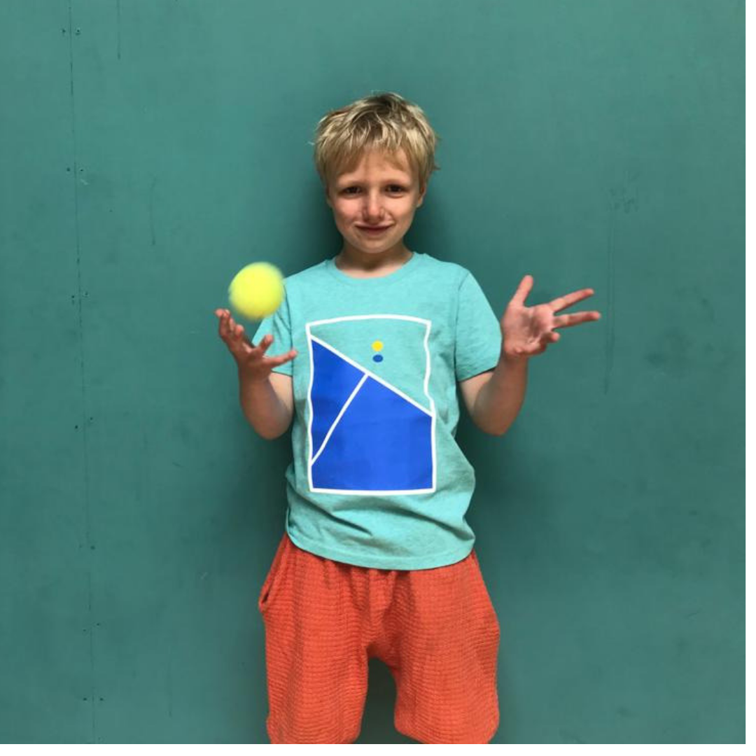 Tennis print t-shirt for boys aged 7