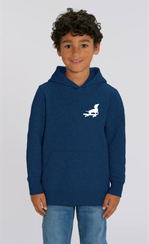 Heather Blue Hoody with Bestselling Dog Print